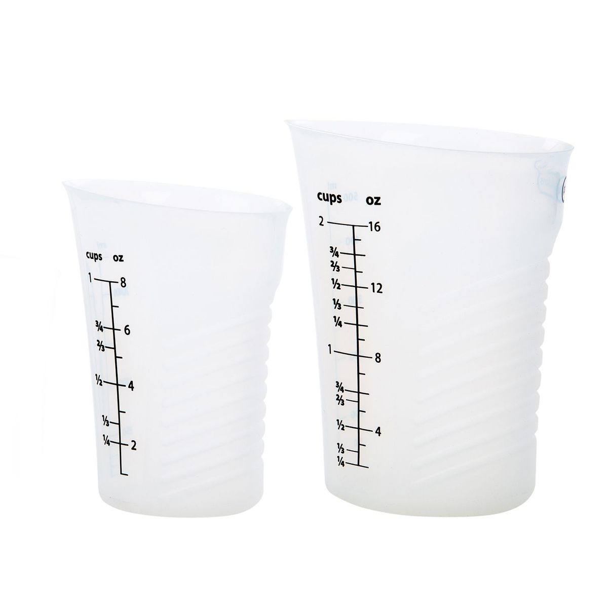 CRATE & BARREL - Tazas Medidoras en Silicona Set x 2