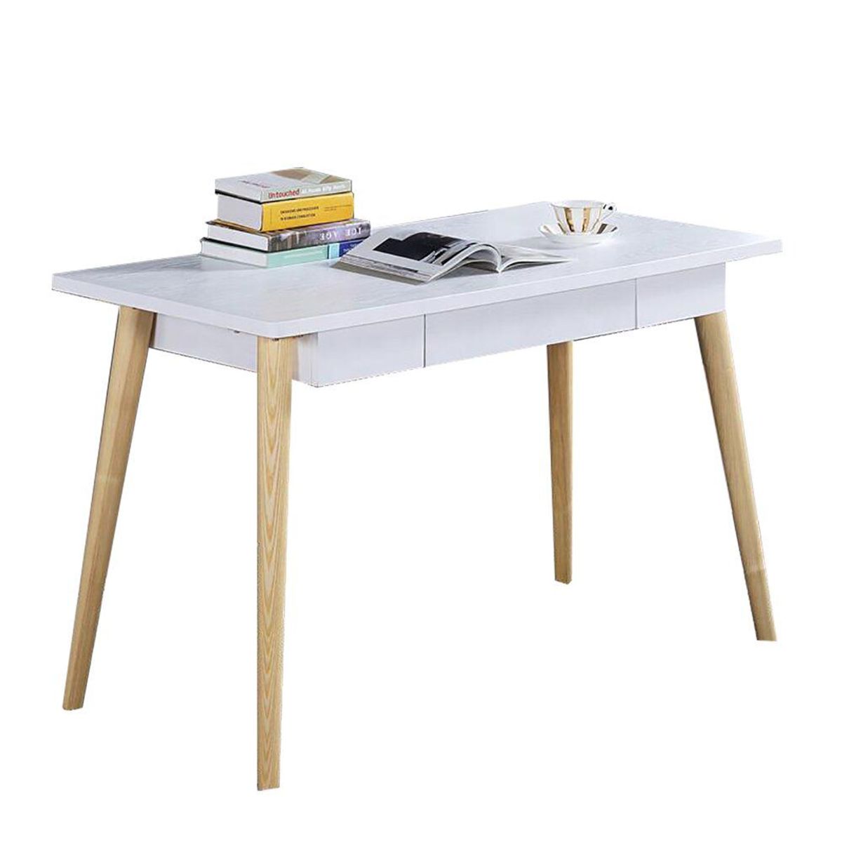 EKONOMODO - Combo escritorio White + silla milano negro