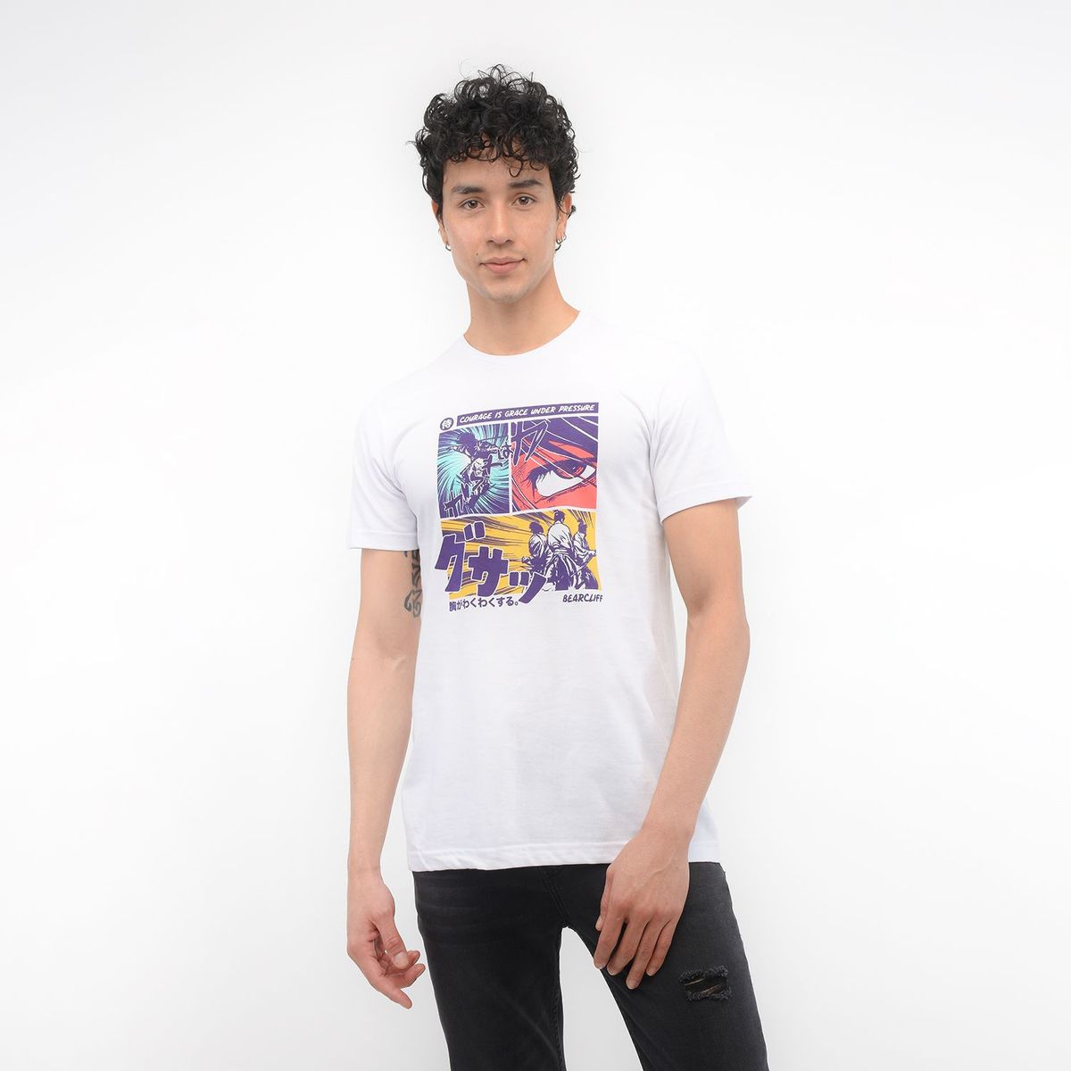 BEARCLIFF - Camiseta para Hombre Manga corta con Estampado Bearcliff