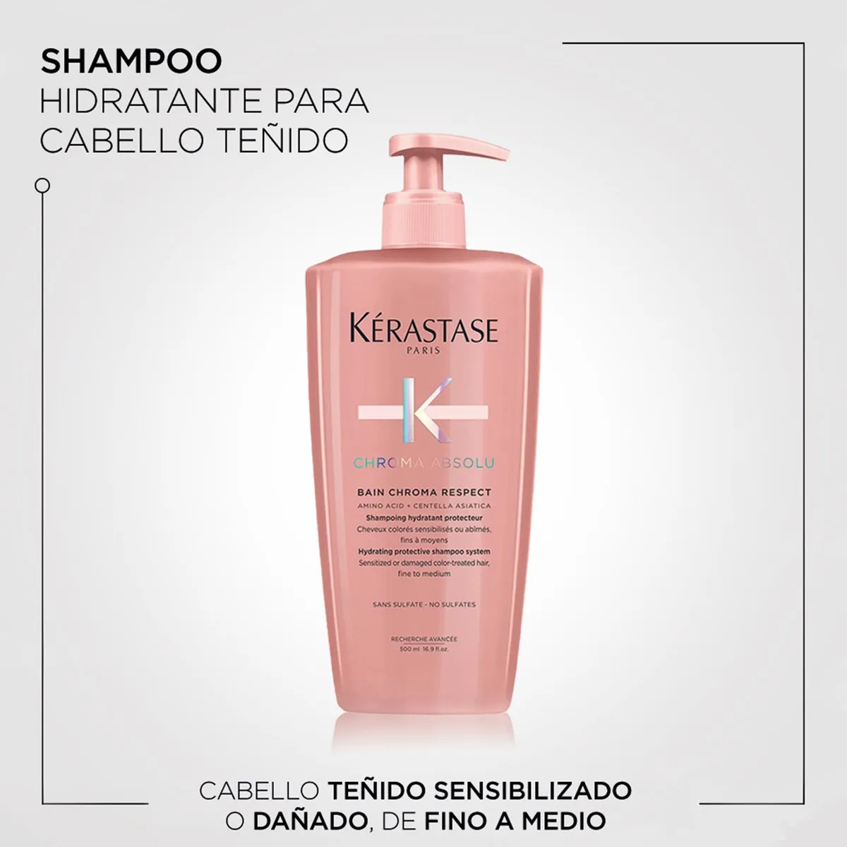 KERASTASE - Shampoo Kérastase Chroma Absolu Respect hidratación cabello con color 500 ml