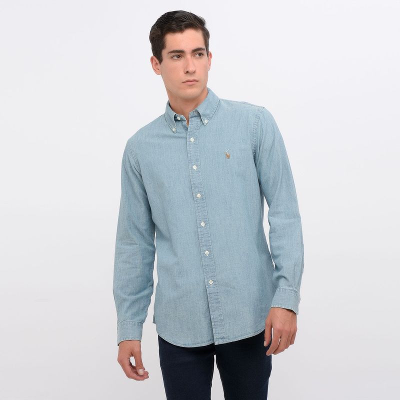 POLO RALPH LAUREN - Camisa Hombre Manga Larga Custom Slim de Polo Ralph Lauren