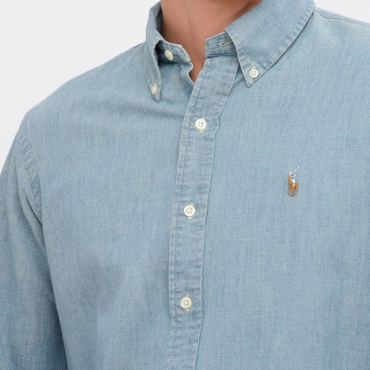 POLO RALPH LAUREN - Camisa de jean Hombre Manga larga Custom fit Polo Ralph Lauren