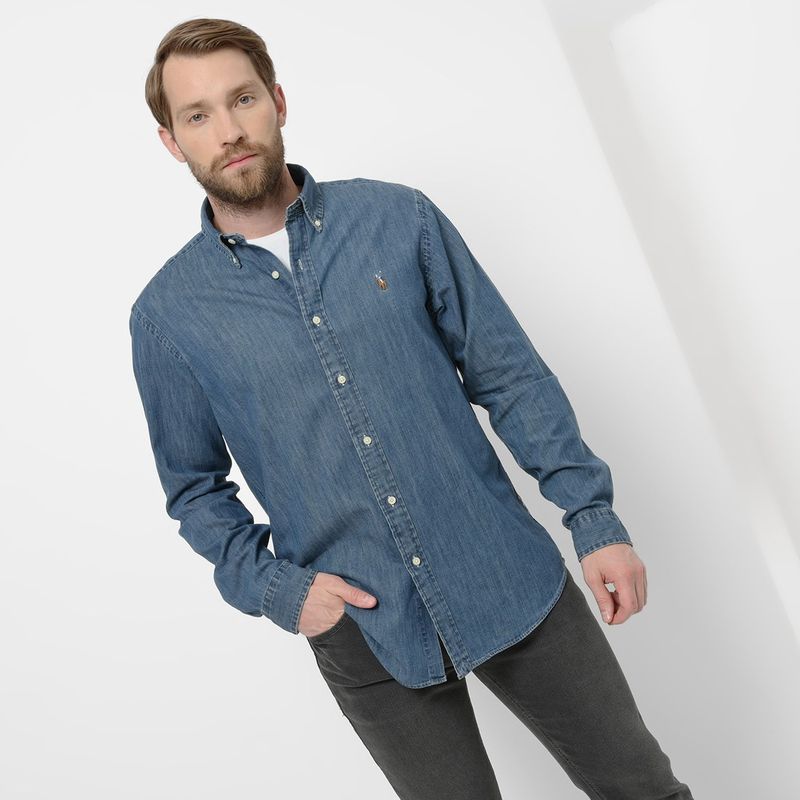 POLO RALPH LAUREN - Camisa de jean Hombre Manga larga Slim fit Polo Ralph Lauren