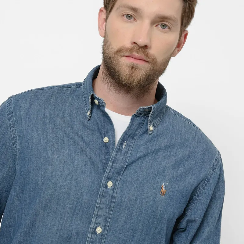 POLO RALPH LAUREN - Camisa Hombre Manga larga Custom Fit de Polo Ralph Lauren