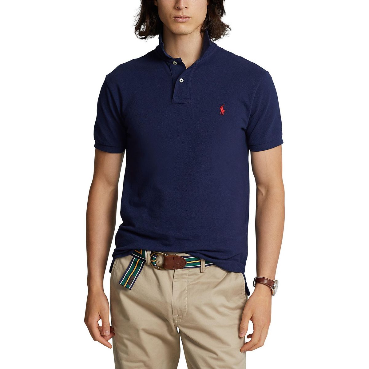 POLO RALPH LAUREN - Camiseta Polo Hombre Manga Corta Custom Slim Fit Polo Ralph Lauren