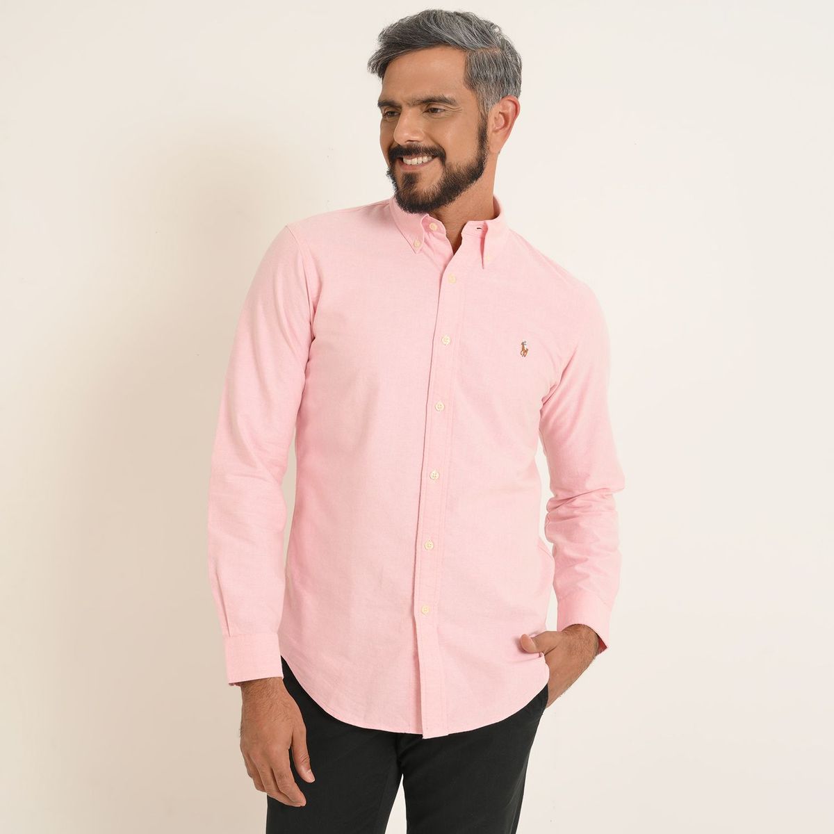 POLO RALPH LAUREN - Camisa Hombre de Rayas Manga larga de Algodón Custom Fit Polo Ralph Lauren