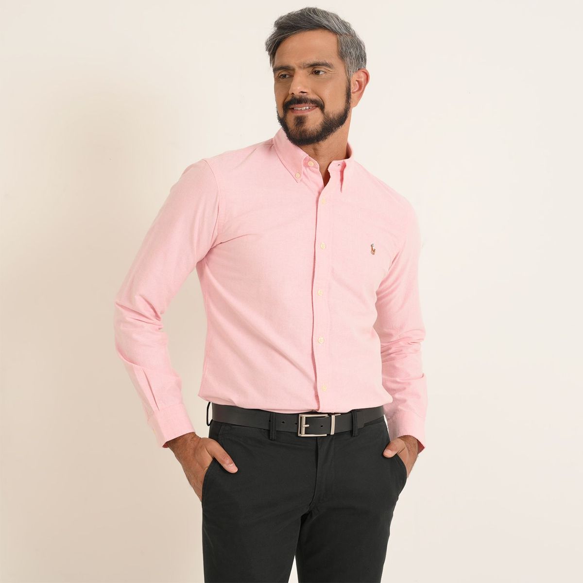 POLO RALPH LAUREN - Camisa Hombre de Rayas Manga larga de Algodón Custom Fit Polo Ralph Lauren