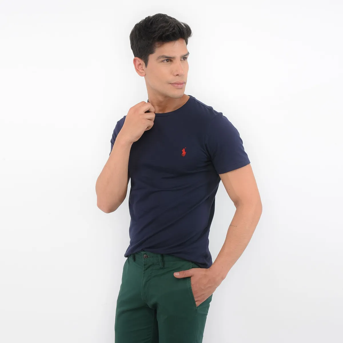 POLO RALPH LAUREN - Camiseta Hombre Manga corta de Algodón Custom Slim Fit Polo Ralph Lauren