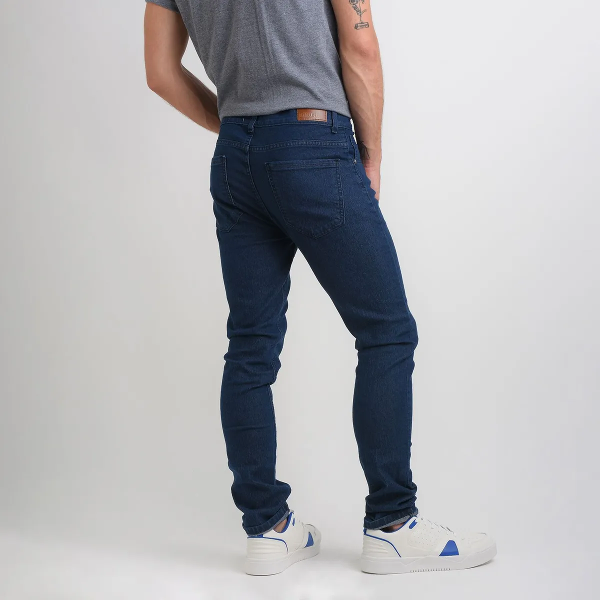 BEARCLIFF - Jean 5 Bolsillos Hombre Skinny de Algodón Largo 32 Bearcliff
