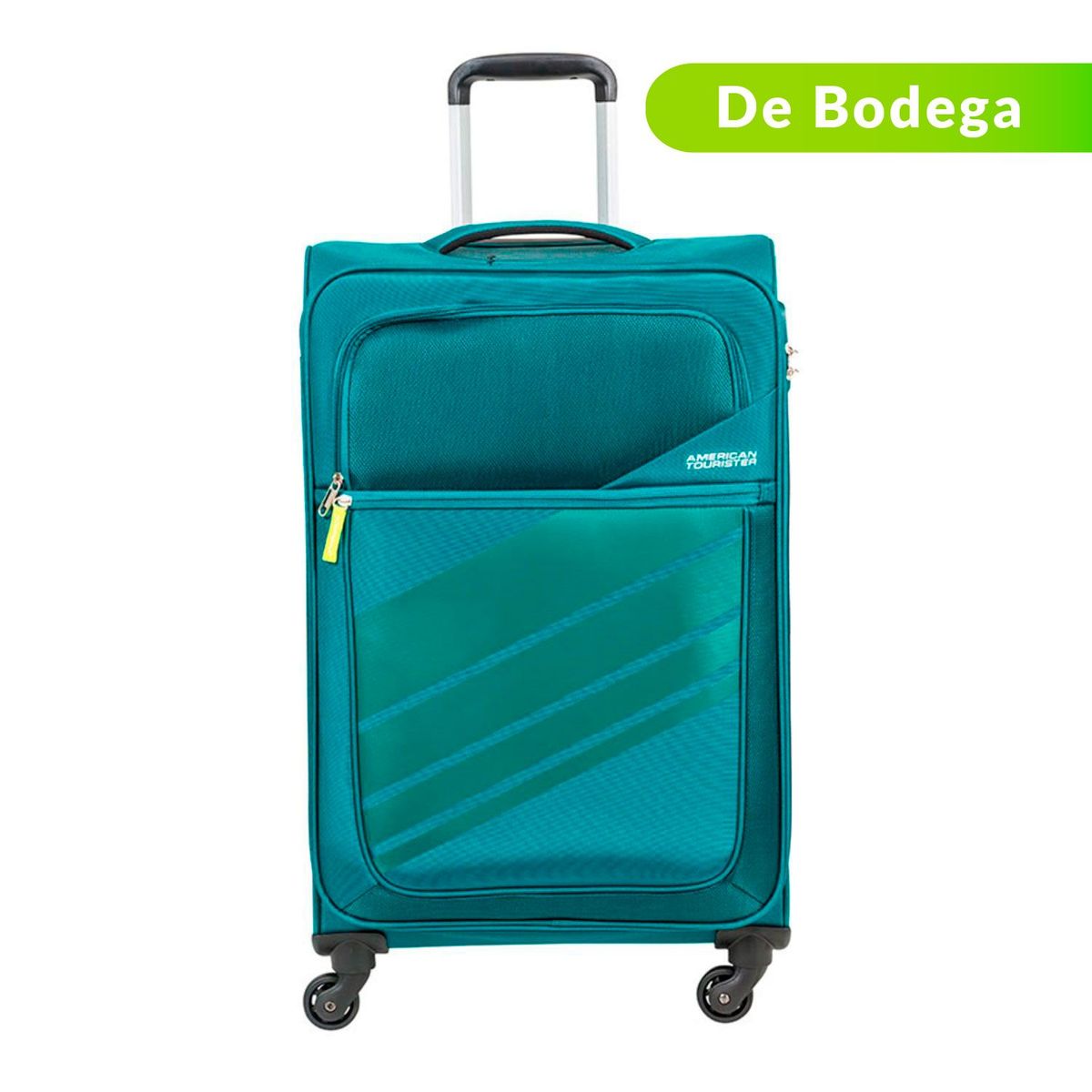 AMERICAN TOURISTER - Maleta de Viaje 18 Kilos American Tourister Blanda y Equipaje de Bodega. Maleta de viaje Mediana con Ruedas 360 y Candado con Combinación.