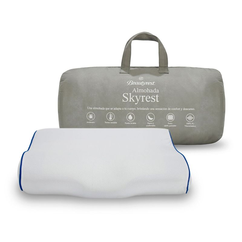 BEAUTYREST SIMMONS - Almohada de Microfibra, Firme 48 X 30 cm Beautyrest Skyrest