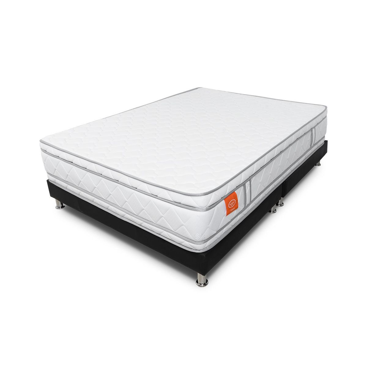 COLCHONES ROMANCE RELAX - Colchón con Base Cama Doble Firmeza Suave Ortopédico Resortado con Doble Pillow Intense Spyral 140 x 190 cm Romance Relax