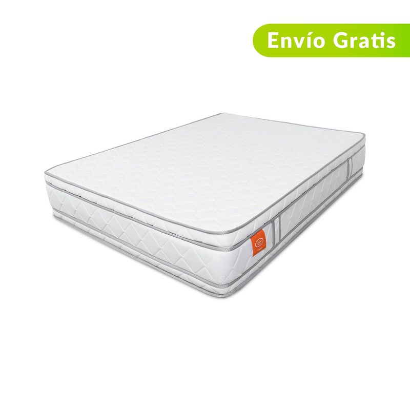 COLCHONES ROMANCE RELAX - Colchón Semidoble Firmeza Suave Ortopédico Resortado con Pillow Intense Spyral 120 x 190 cm Romance Relax