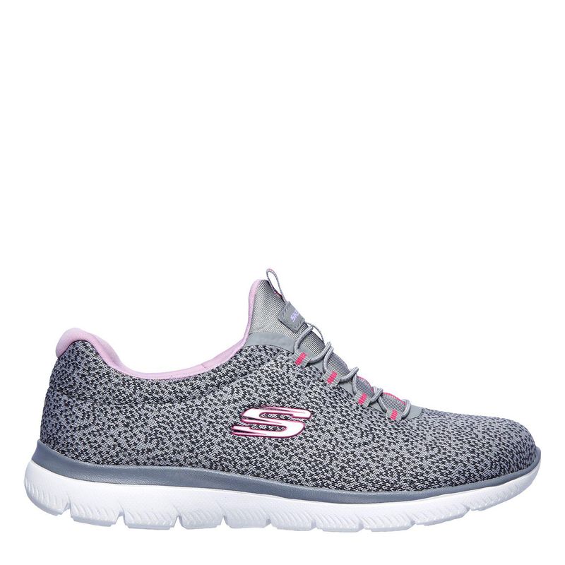 SKECHERS - Tenis Skechers Mujer - Zapatos Skechers Dama Summits. Tenis cómodos gris Skechers para mujer. Zapatillas moda