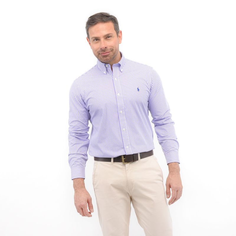 POLO RALPH LAUREN - Camisa Hombre de Rayas Manga larga de Algodón Polo Ralph Lauren