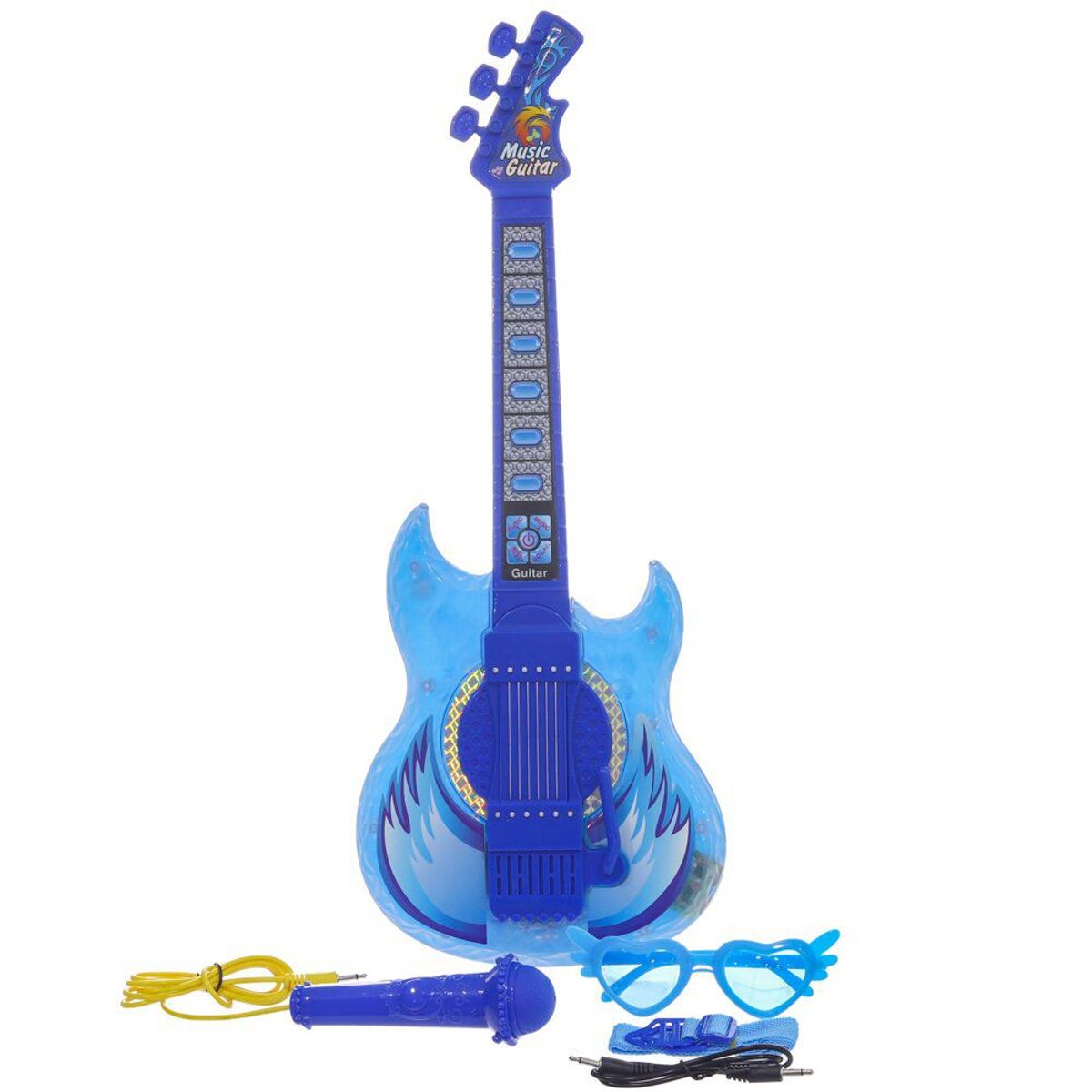 MONKEY MARKET - Guitarra Technomusic Con Luces Y Gafas - Niño