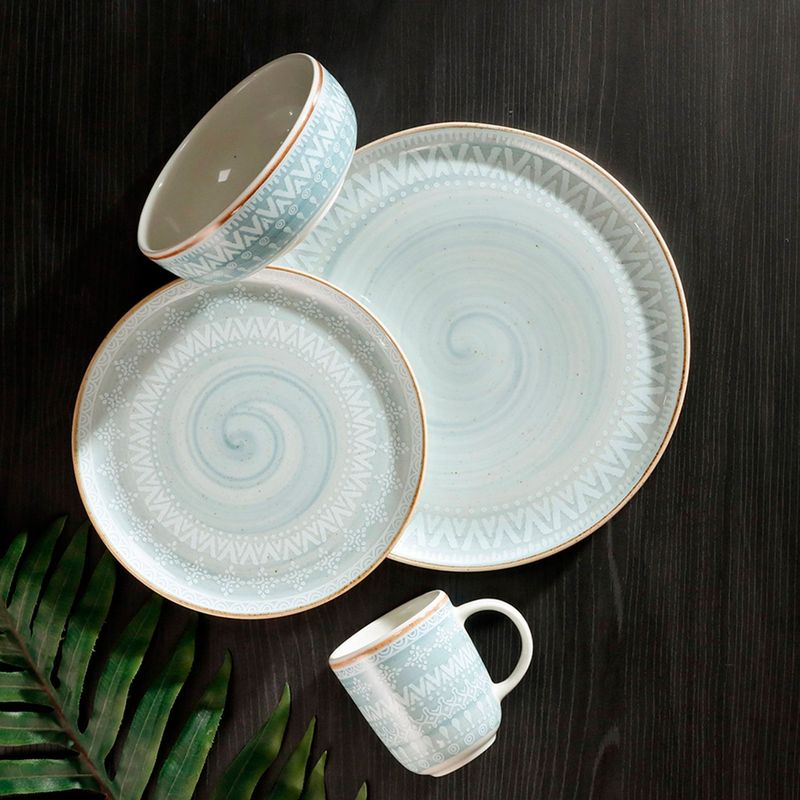 Vajilla Corona: Porcelana Congo Azul puestos 16 piezas CORONA