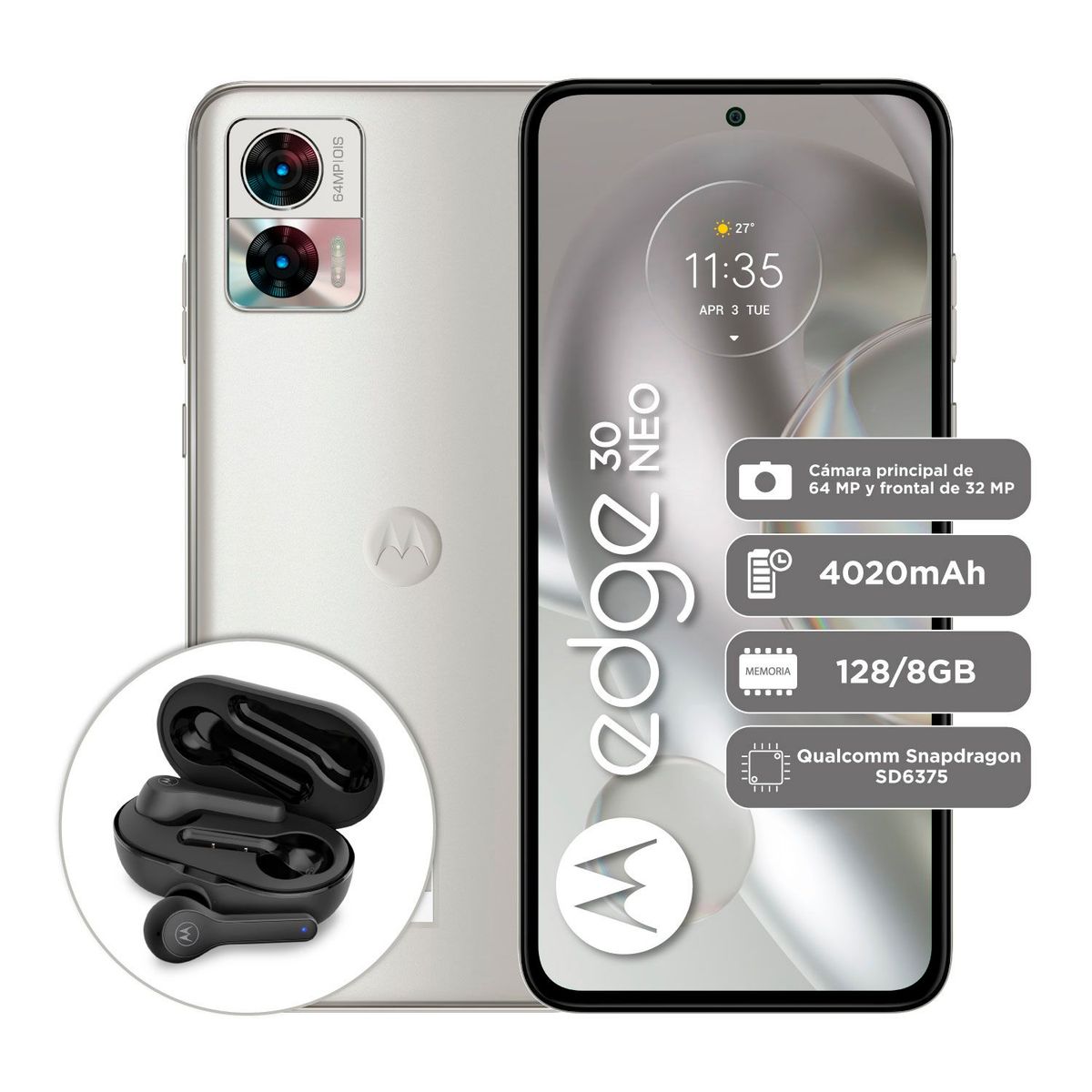MOTOROLA - Celular Motorola Edge 30 Neo 128GB + Buds 085