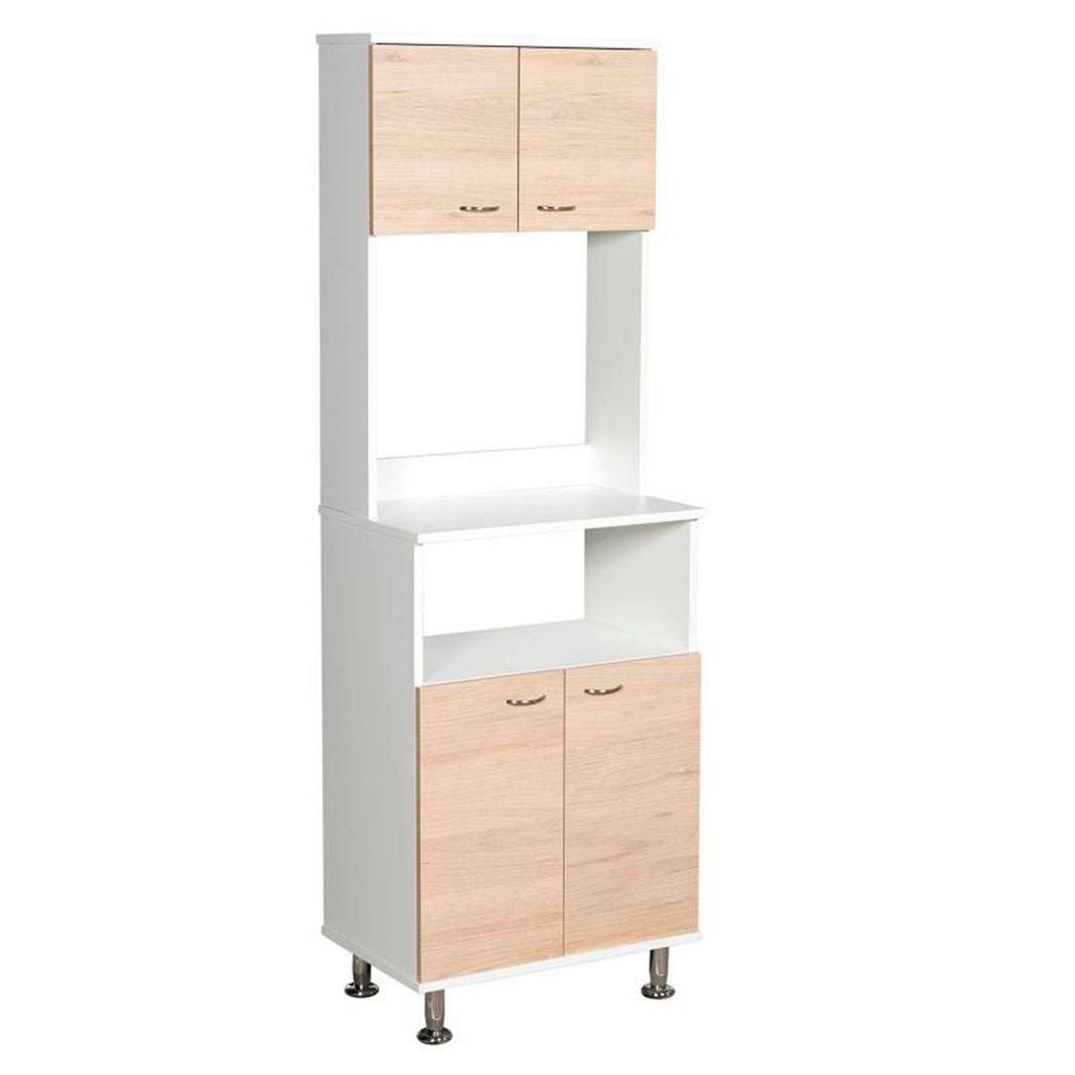 RTA MUEBLES - Mueble Auxiliar de Cocina para Microondas Moderna Fenix en Aglomerado  54 x 160 x 35 cm RTA Muebles 