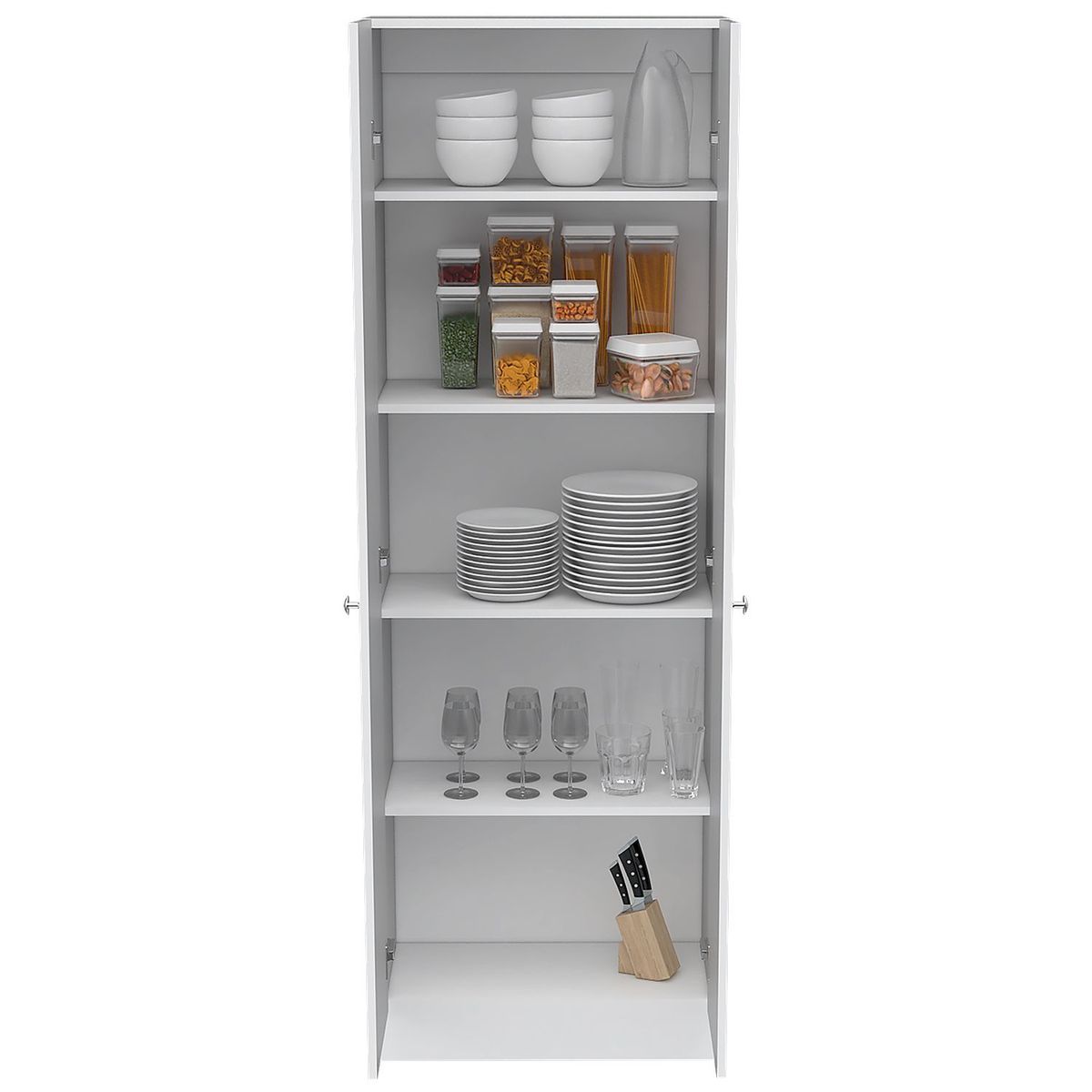 RTA MUEBLES - Alacena Moderna  en Aglomerado  60 x 180 x 30 cm RTA Muebles 