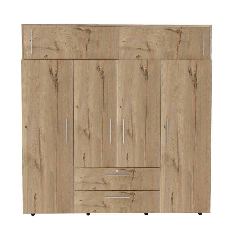 RTA MUEBLES - Closet Moderno en Aglomerado MDP 4 Puertas 2 Cajones 204 x 200 x 50 cm RTA Design  - Mueble
