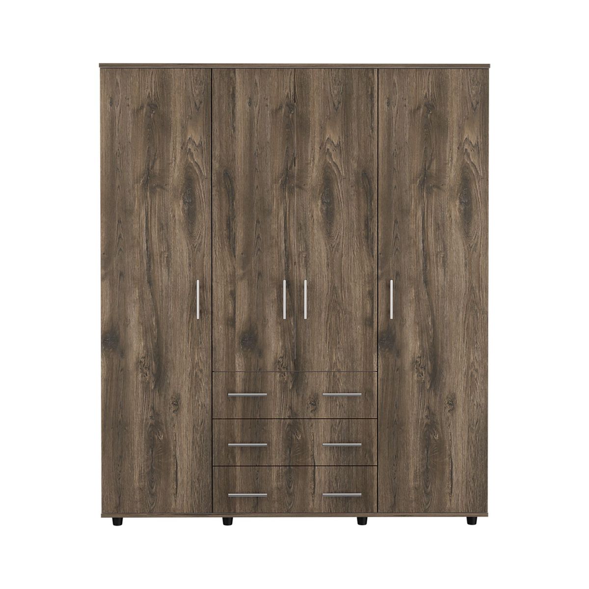 RTA MUEBLES - Closet Moderno en Aglomerado MDP 4 Puertas 3 Cajones 179 x 150 x 493 cm RTA Design  - Mueble