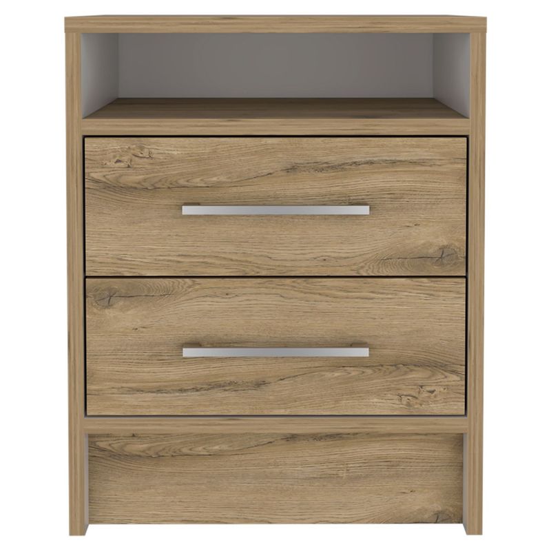 RTA MUEBLES - Mesa de Noche Moderna de 2 Cajones 51 x 40 x 376 cm RTA Muebles