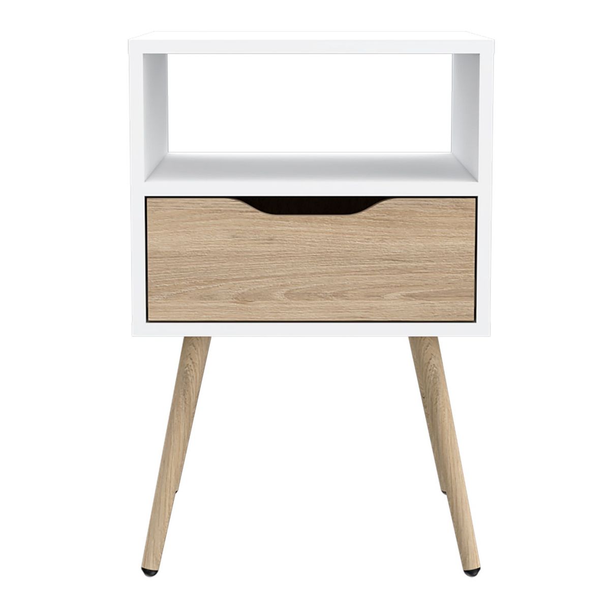 RTA MUEBLES - Mesa de Noche Moderna de 1 Cajón 63 x 40 x 35 cm RTA Muebles