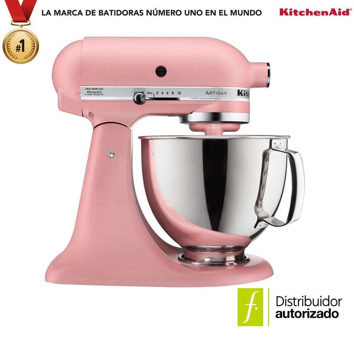 KITCHENAID - Batidora de Pedestal KitchenAid Artisan KSM150PSDR Rosa Mate, 10 velocidades