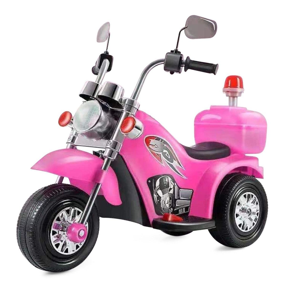 HOMESALE - Moto Eléctrica para Niños Triciclo chopper luces rosado