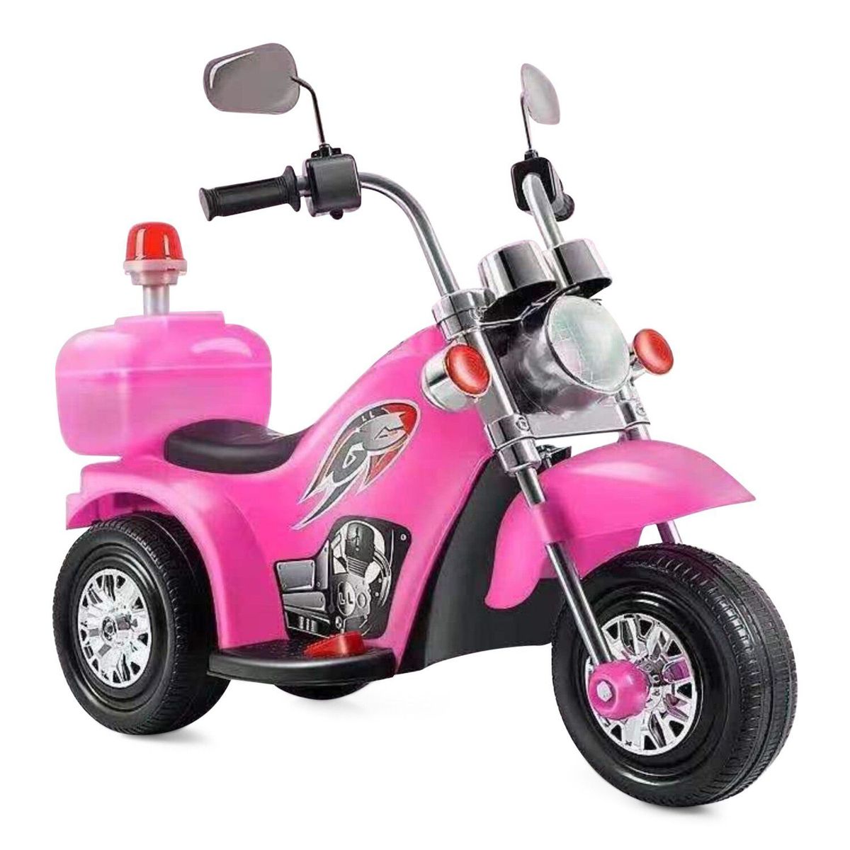 HOMESALE - Moto Eléctrica para Niños Triciclo chopper luces rosado