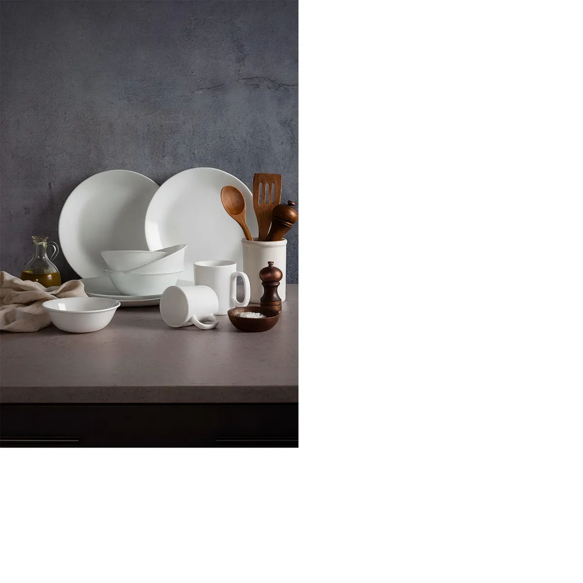 CORELLE - Vajilla Corelle: Vitrelle Blanca 4 puestos 16 piezas