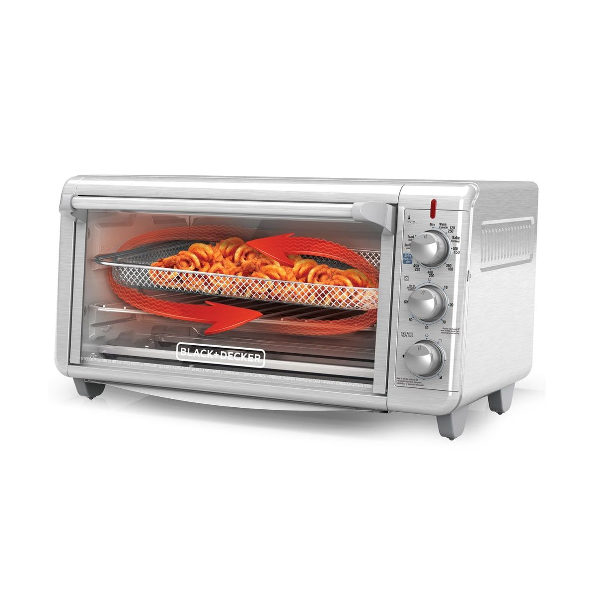 BLACK+DECKER - Horno eléctrico freidora de aire BLACK+DECKER extra amplio