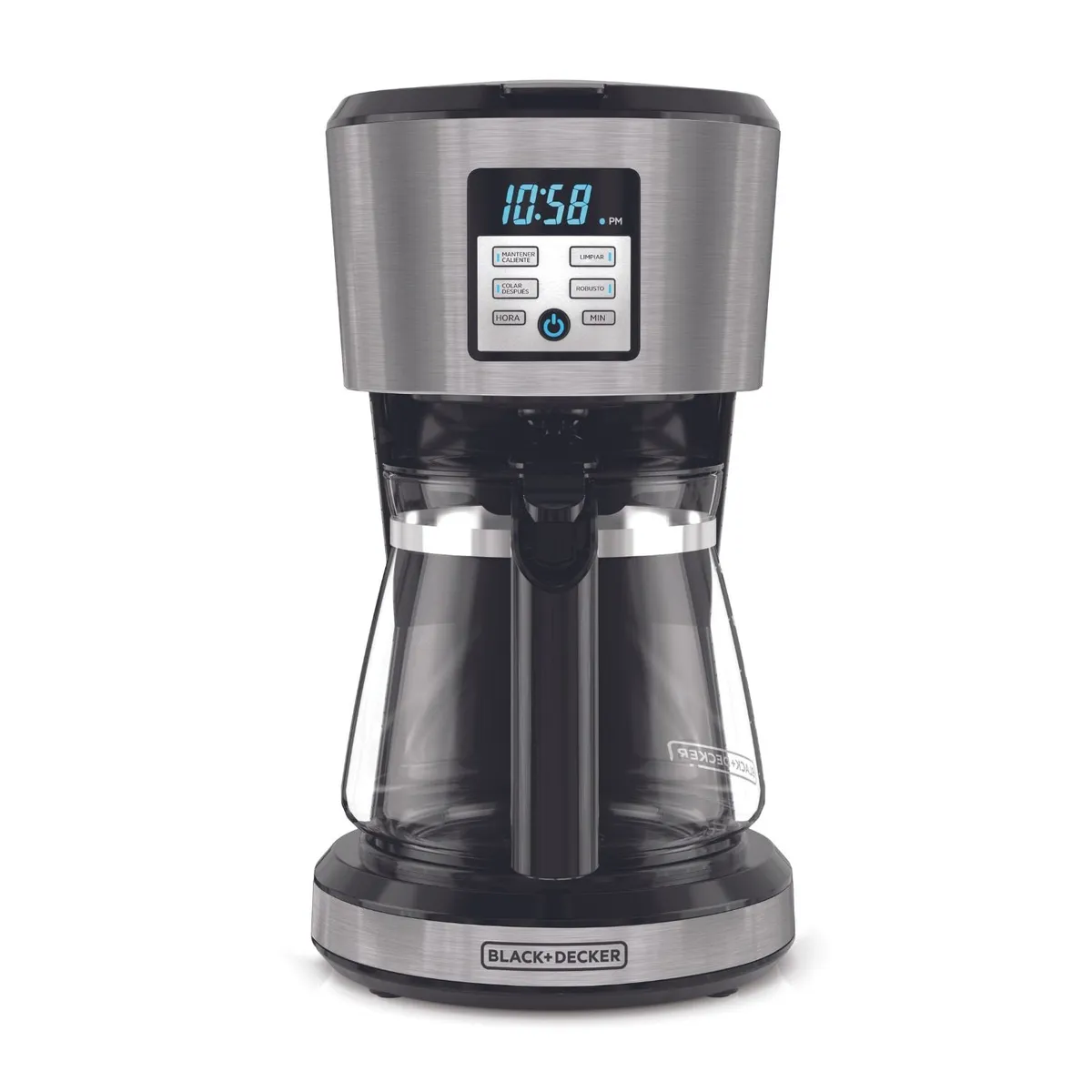 BLACK+DECKER - Cafetera BLACK+DECKER Programable con Filtro Permanente y  Sistema de Goteo en Vortice, 12 Tazas, CM1331S-LA
