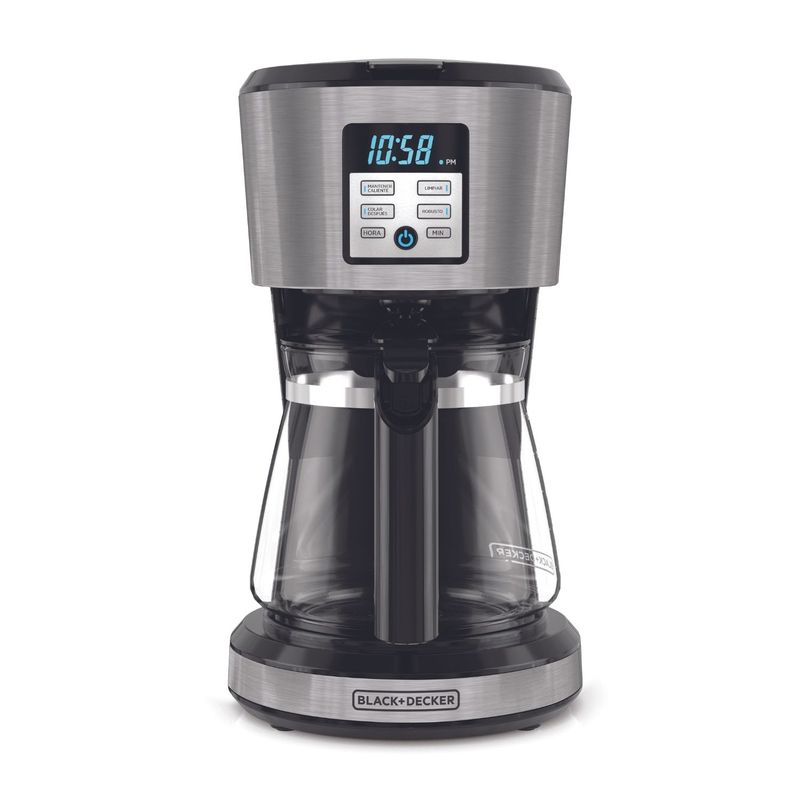 BLACK+DECKER - Cafetera con Filtro BLACK+DECKER 12 Tazas Filtro Permanente y  Sistema de Goteo en Vortice CM1331S-LA