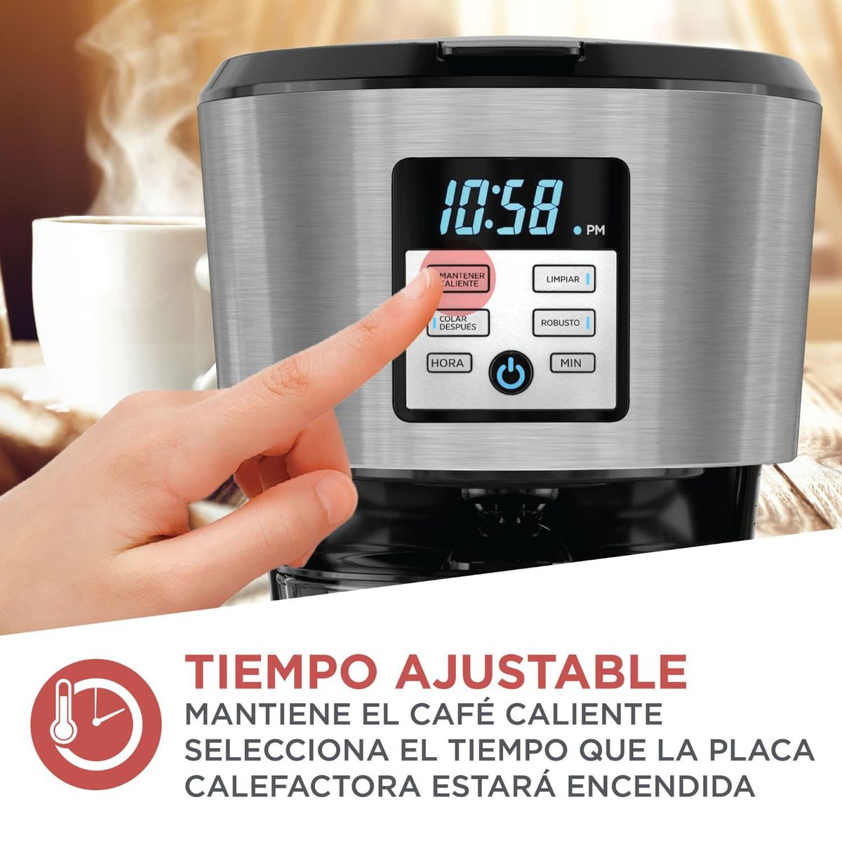 BLACK+DECKER - Cafetera BLACK+DECKER Programable con Filtro Permanente y  Sistema de Goteo en Vortice, 12 Tazas, CM1331S-LA