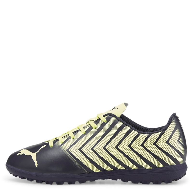 PUMA - Guayos Puma Para Cancha Sintetica - Zapatilla De Fútbol Con Suela De Torretines, Color Azul De Hombre Con Cordones