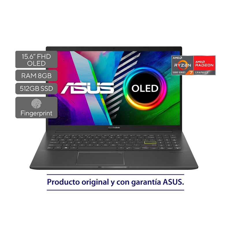 ASUS - Portátil Asus M513Ua 15.6  Ryzen 7 16Gb Ssd512Gb