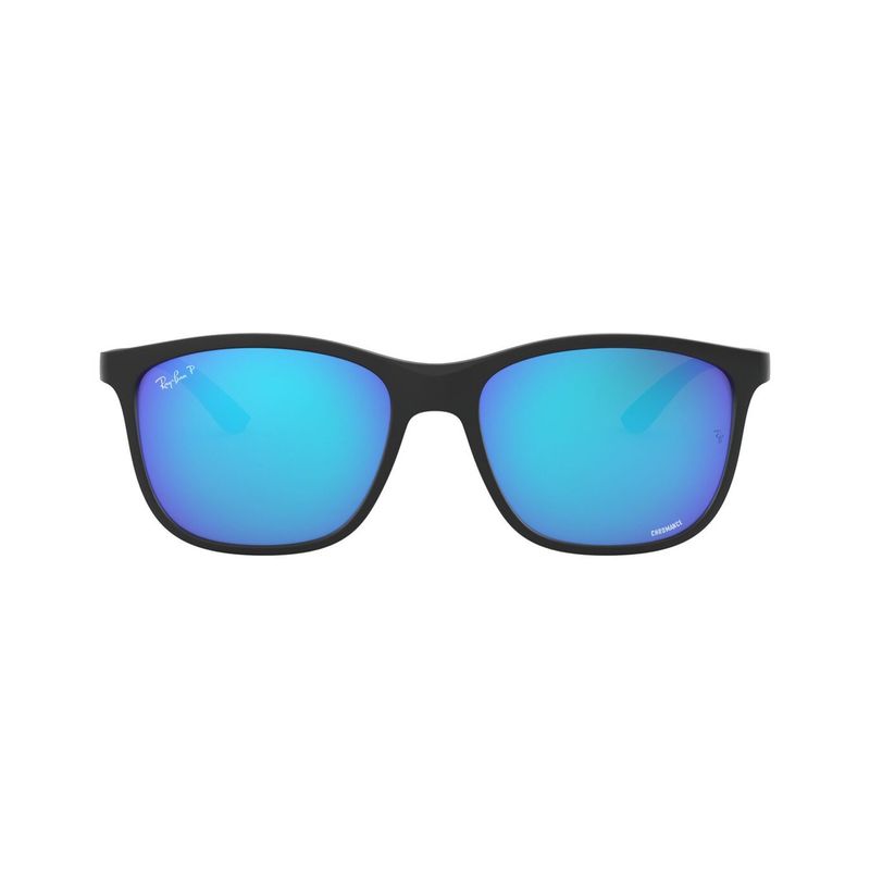 RAY BAN - Gafas de sol Ray Ban B4330CH Unisex Marco Matte Black Lente Green Mirror Blue