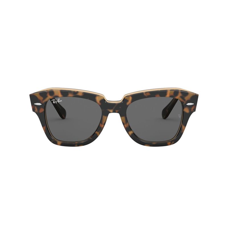 RAY BAN - Gafas de sol Ray Ban RB2186  Unisex . Marco Havana On Transparent Brown Lente Dark Grey