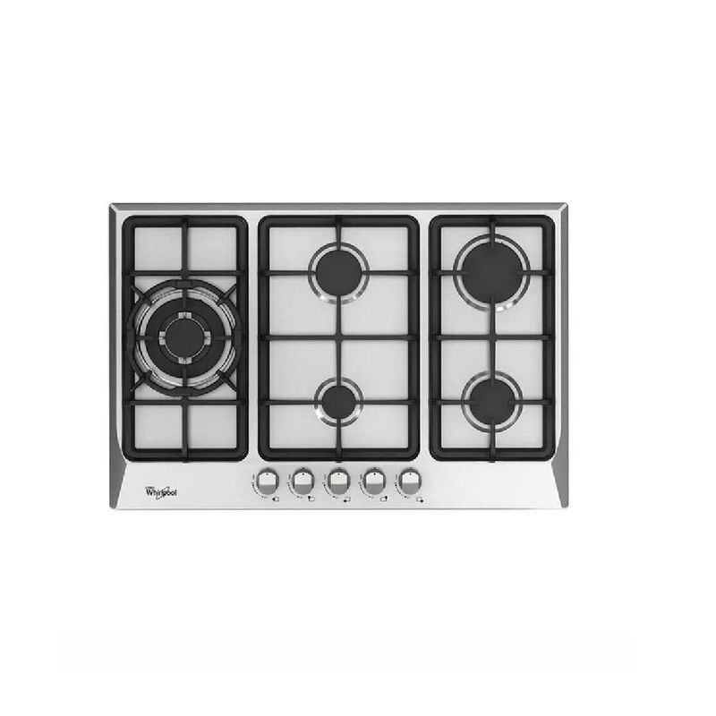 WHIRLPOOL - Cubierta Whirlpool 76 cm acero 5 puestos - wp3040s