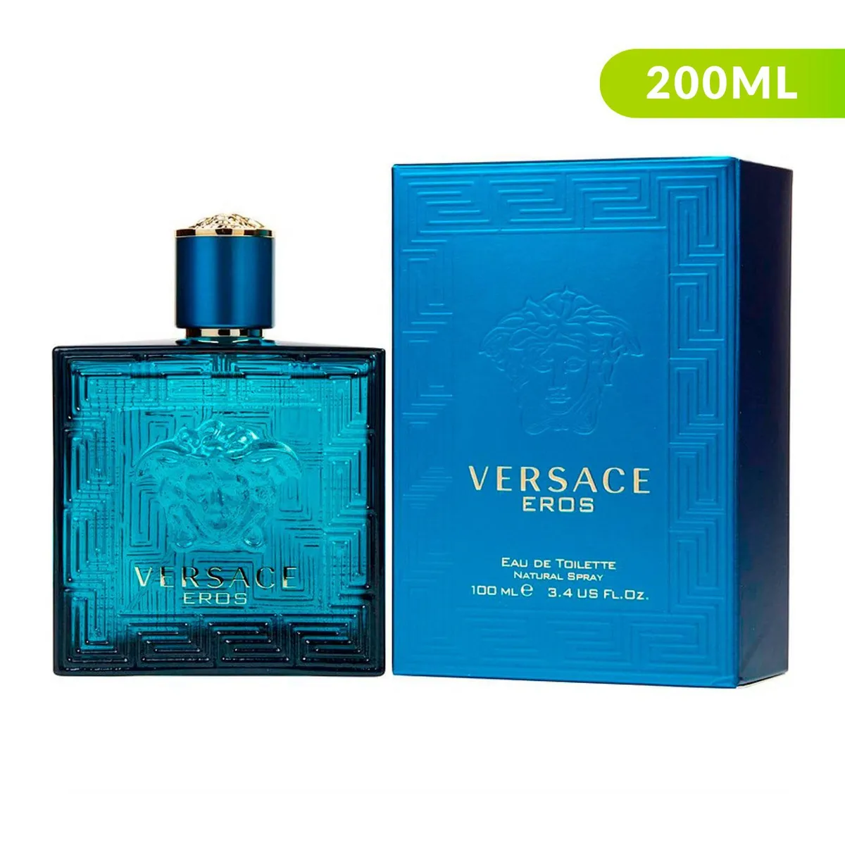 VERSACE - Perfume Versace Eros Pour Homme Hombre 200 ml Eau de toilette 