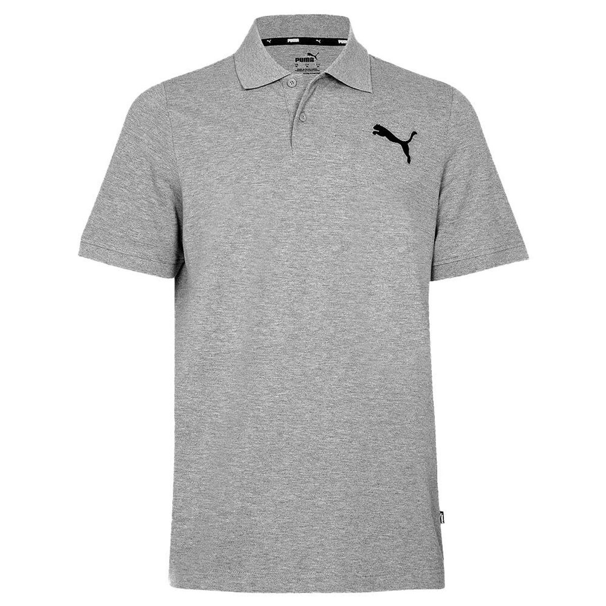 PUMA - Camiseta Puma Hombre Essentials Piqué-Gris