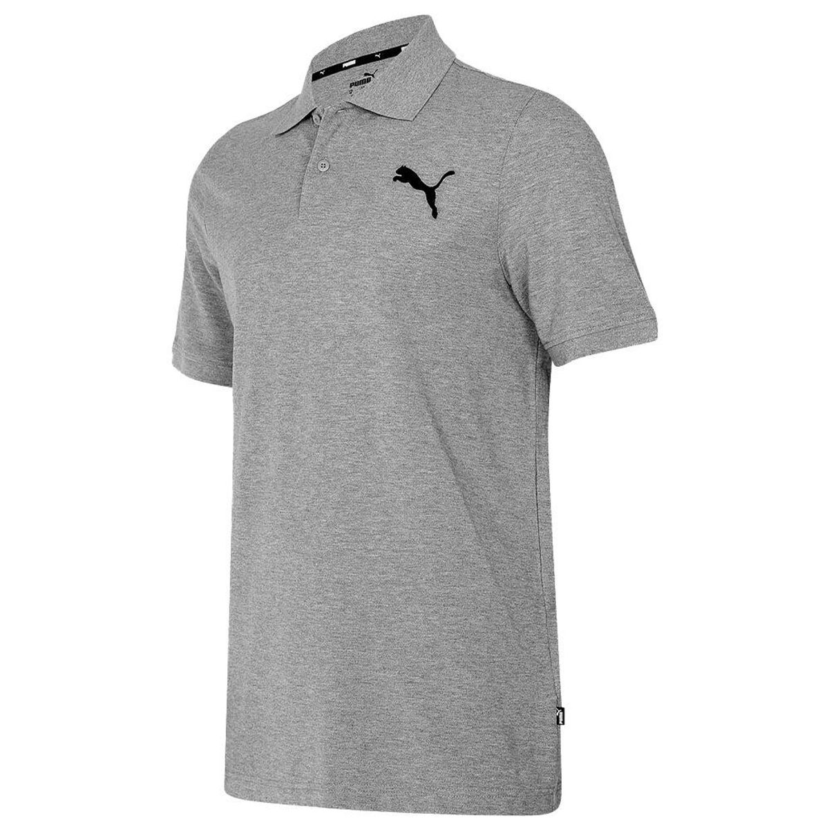 PUMA - Camiseta Puma Hombre Essentials Piqué-Gris