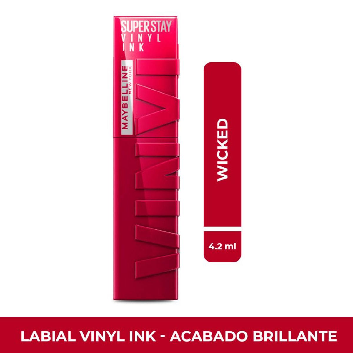 MAYBELLINE - Labial larga duración SuperStay Vinyl Ink acabado brillante Maybelline 4.2 ml