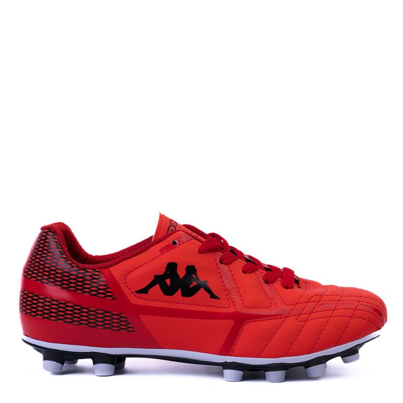 KAPPA - Guayos Kappa Para Cancha Sintética - Zapatilla De Fútbol Con Con Taches, Color Rojo De Hombre Con Cordones