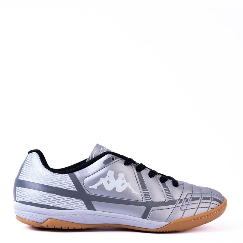 KAPPA - Guayos Kappa Para Cancha Sintetica - Zapatilla De Fútbol Con Suela Lisa Y Sin Taches, Color Plateado De Hombre Con Cordones