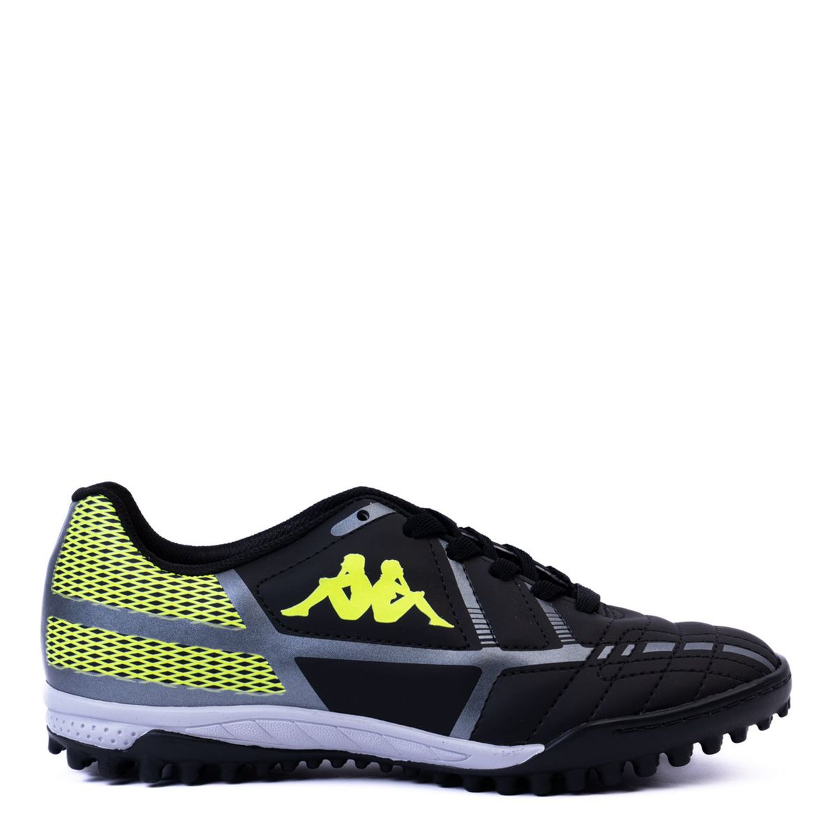 KAPPA - Guayos Kappa Para Cancha Sintetica - Zapatilla De Fútbol Con Suela De Torretines, Color Negro De Hombre Con Cordones