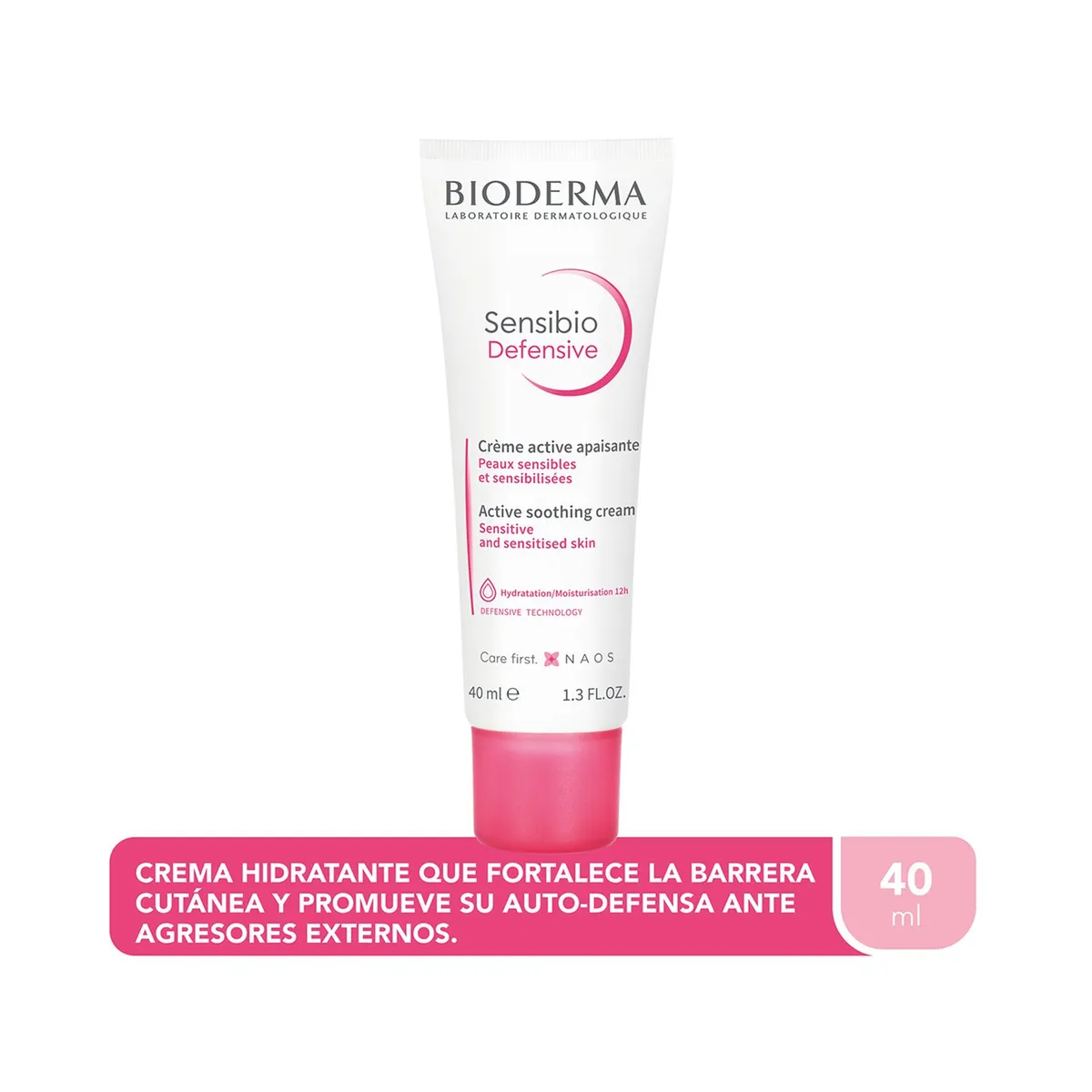 BIODERMA - Crema Hidratante Facial Sensibio Defense Bioderma para Piel Sensible 40 ml
