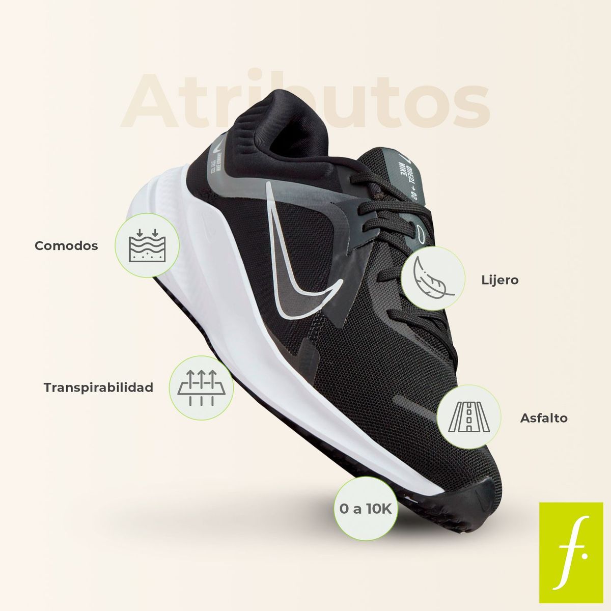 NIKE - Tenis Nike para Hombre Running Quest 5